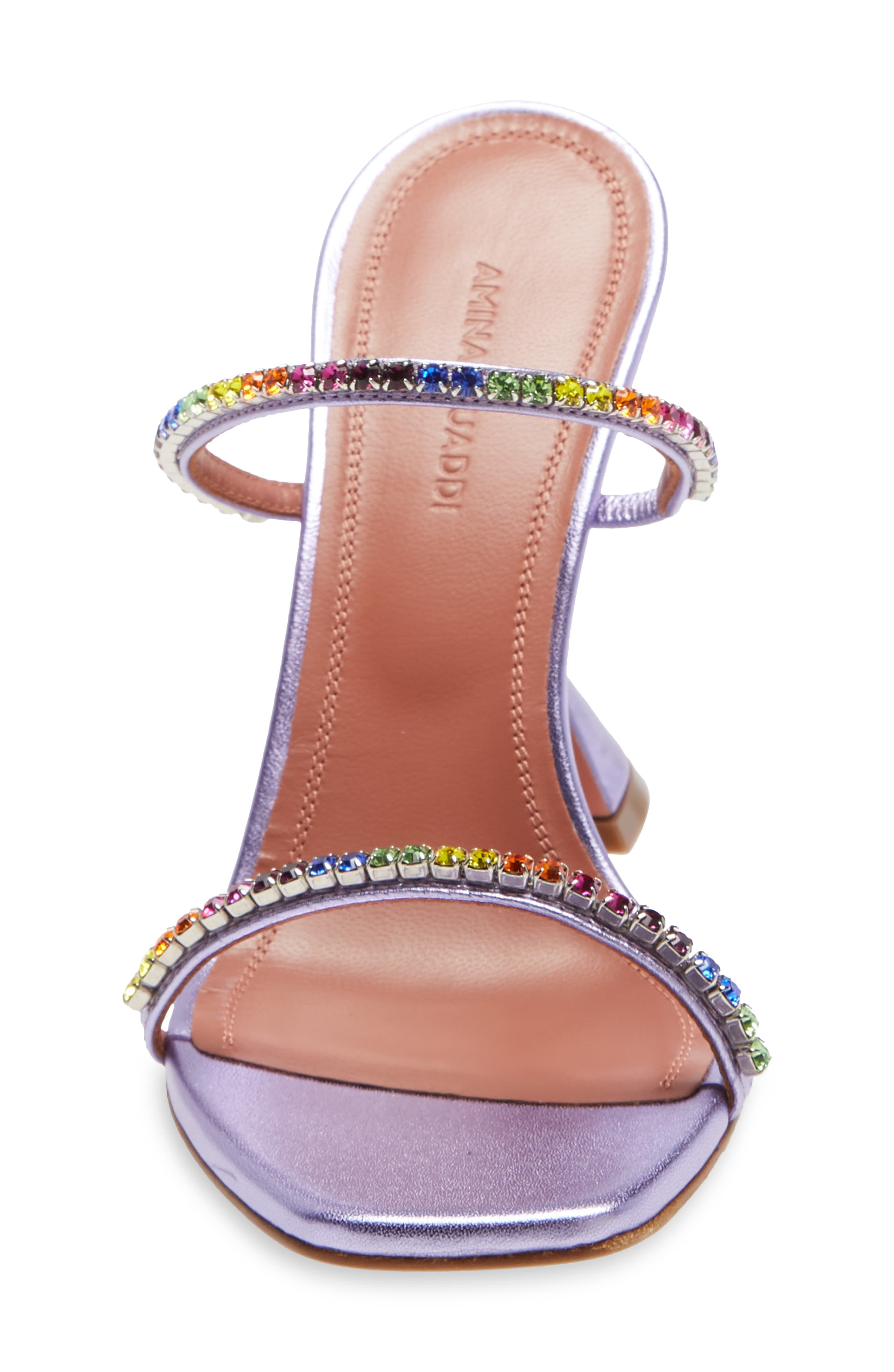 Amina Muaddi Gilda Crystal Slide Sandal, Alternate, color, 