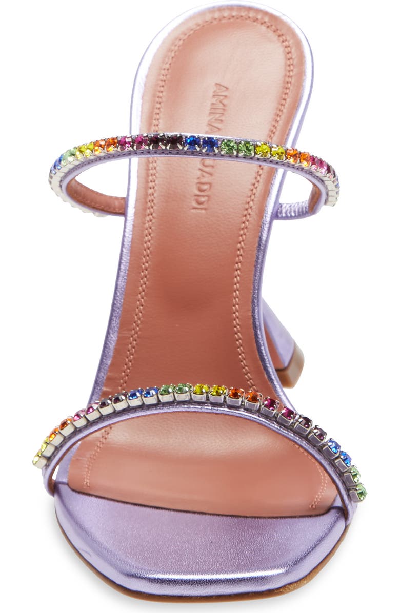 Amina Muaddi Gilda Crystal Slide Sandal, Alternate, color,