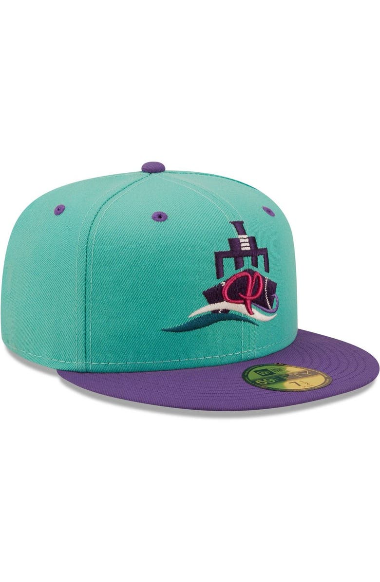 New Era Men's New Era Turquoise/Purple Peoria en el Río Copa De La Diversion 59FIFTY Fitted Hat, Alternate, color, 