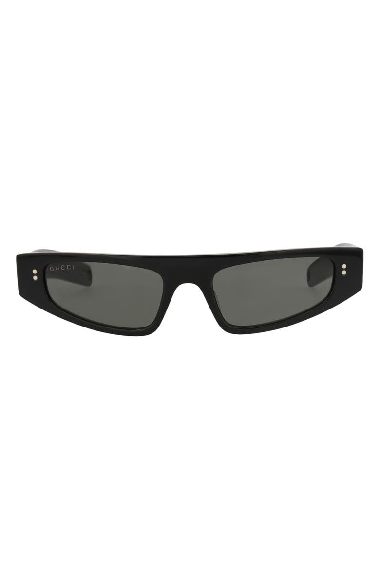 Gucci 51mm Cat Eye Sunglasses, Main, color, Black Black Grey