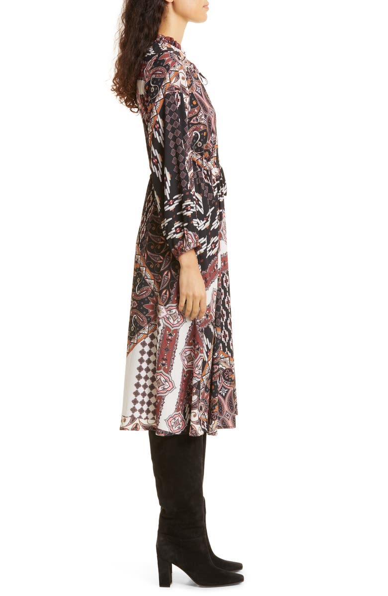 Cara Cara Tanglewood Long Sleeve Midi Dress, Alternate, color, 