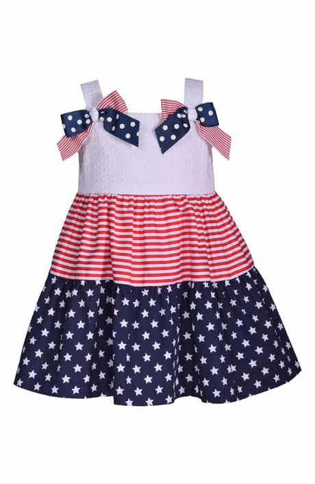 Iris & Ivy Kids' Americana Bow Shoulder Dress