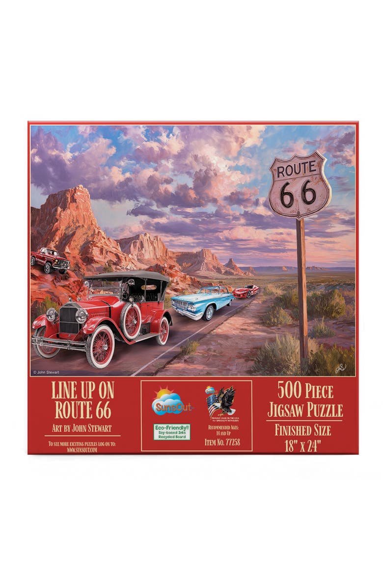 Line Up on Route 66 500 piece Jigsaw Puzzle for Adults, Alternate, color, Multicolor