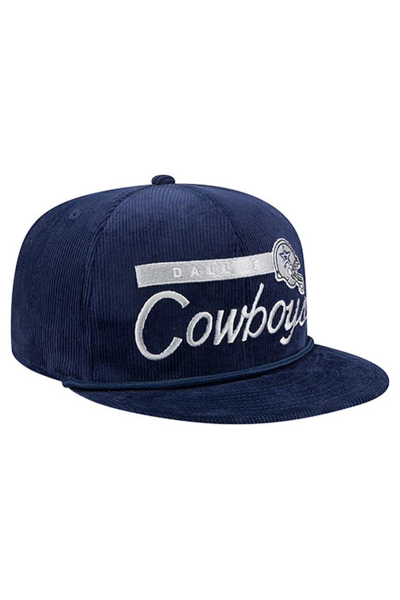 Men's New Era Navy Dallas Cowboys Cord Rope 9FIFTY Snapback Hat, Alternate, color, Navy