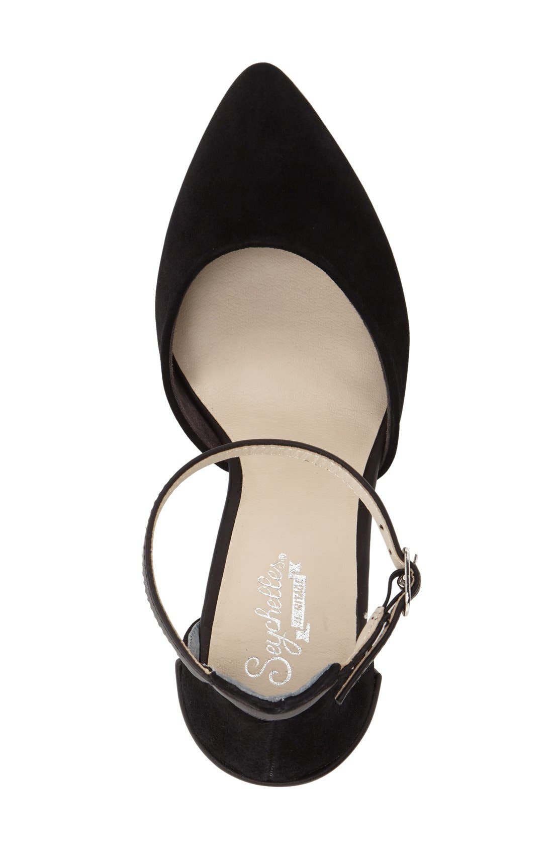 Gaggle Ankle Strap Pump, Alternate, color, BLACK SUEDE