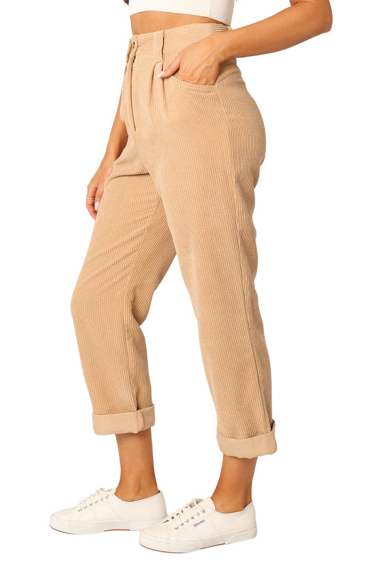 Talaren Cuffed Corduroy Pants, Alternate, color, BEIGE