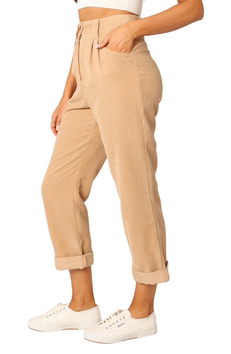 Petal & Pup Talaren Cuffed Corduroy Pants, Alternate, color, Beige