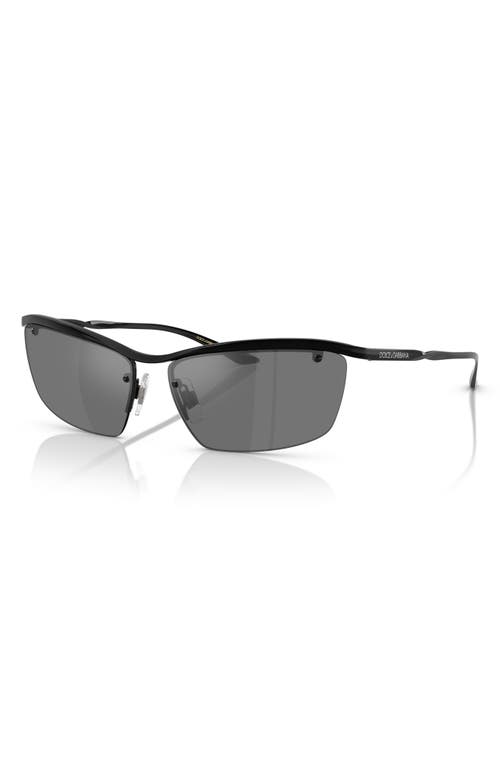 Dolce & Gabbana Dolce&gabbana 61mm Rimless Rectangular Sunglasses In Black