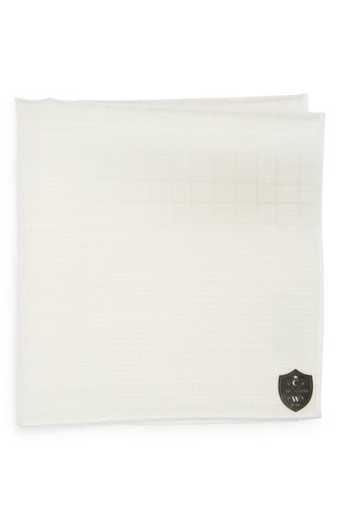 Tonal Plaid Silk Pocket Square