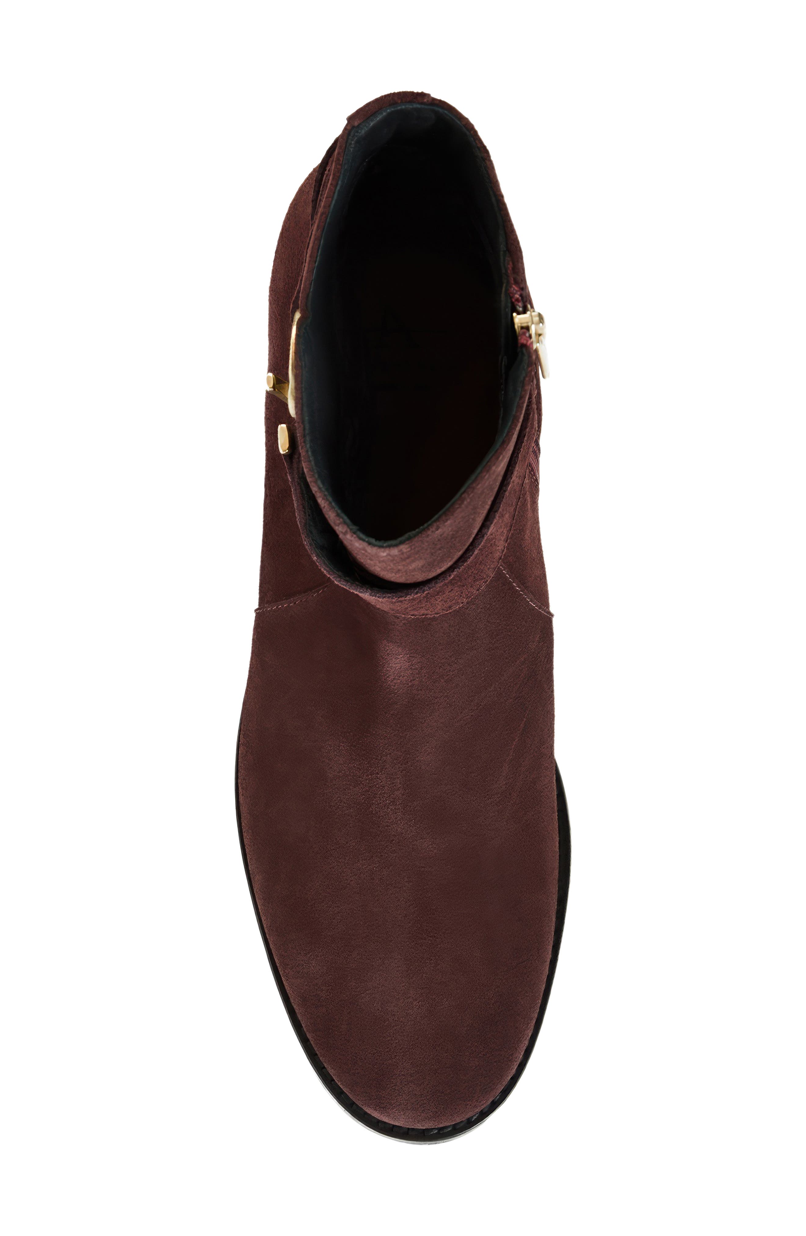 Silla Waterproof Bootie, Alternate, color, EGGPLANT SUEDE
