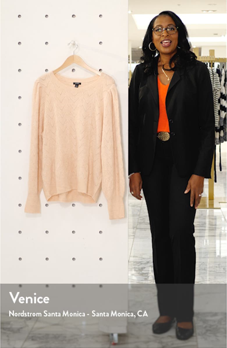 Pointelle Puff Sleeve Sweater, sales video thumbnail