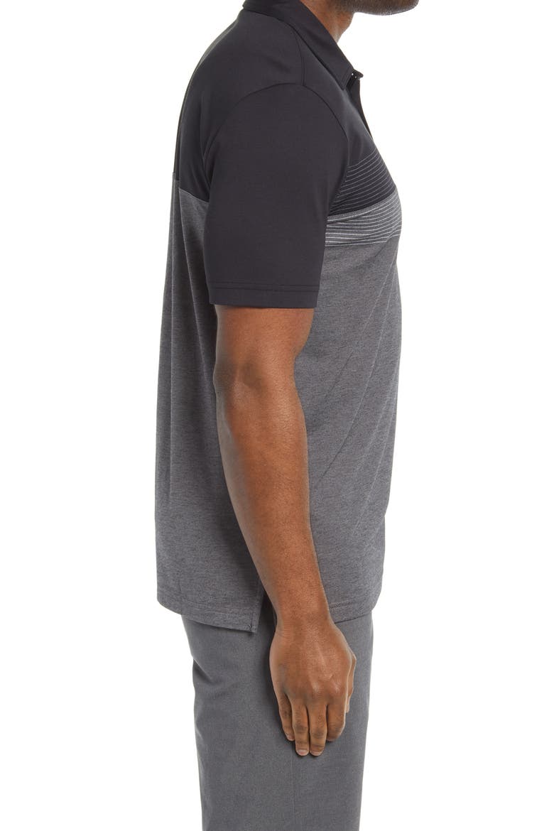 Best of Both Stripe Piqué Polo, Alternate, color, BLACK
