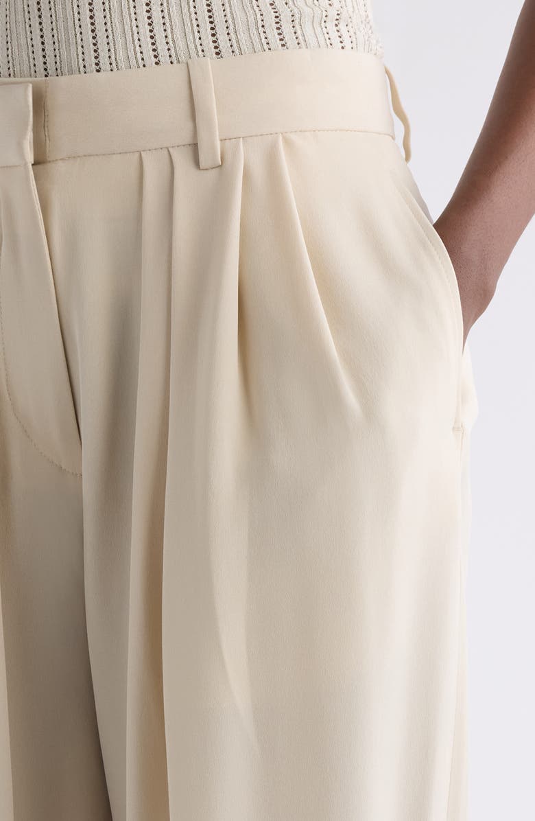 Isabel Marant Janice Pleated Ankle Pants, Alternate, color, Ecru