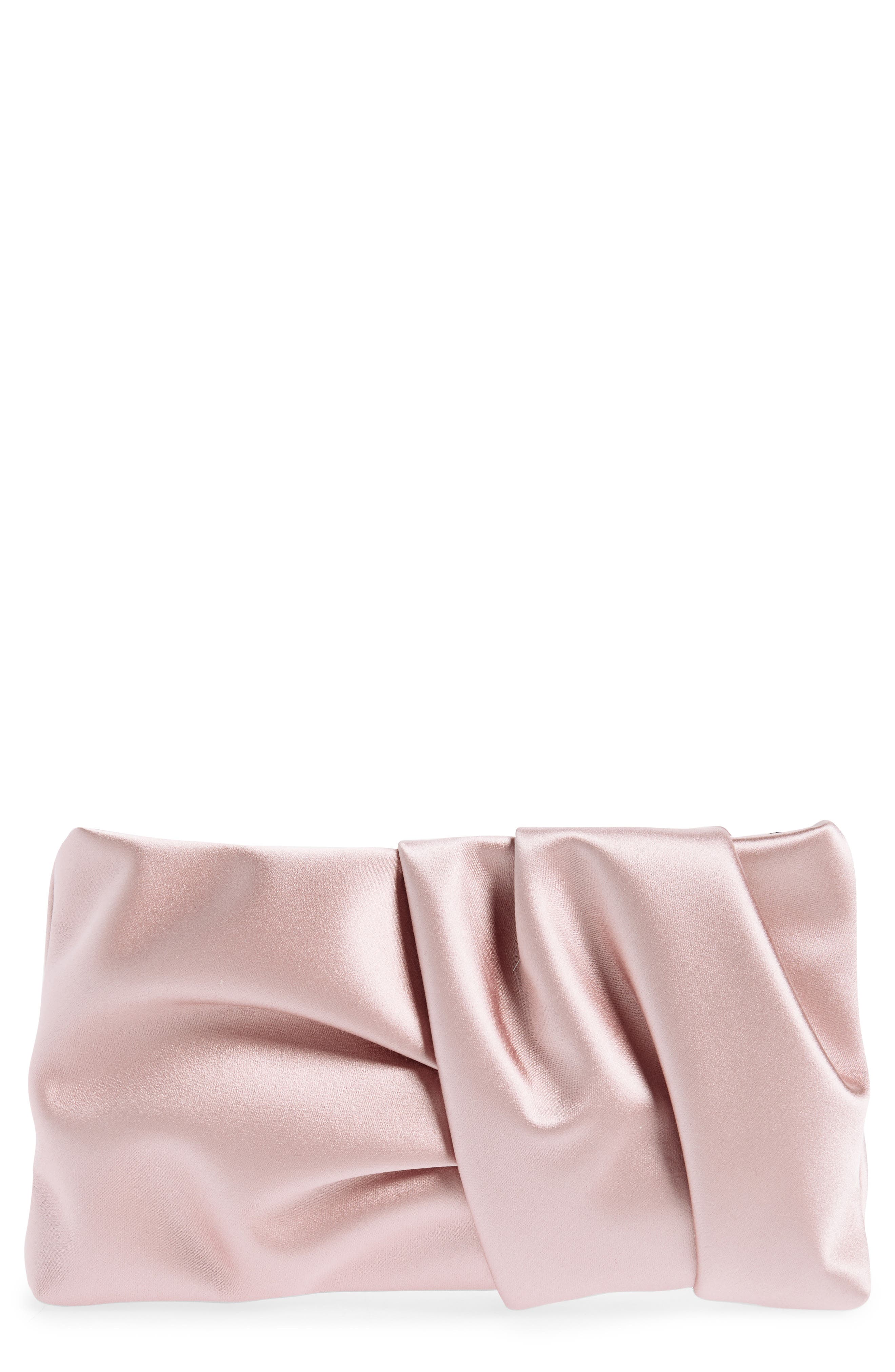Jimmy Choo Bonny Satin Clutch, Main, color, 