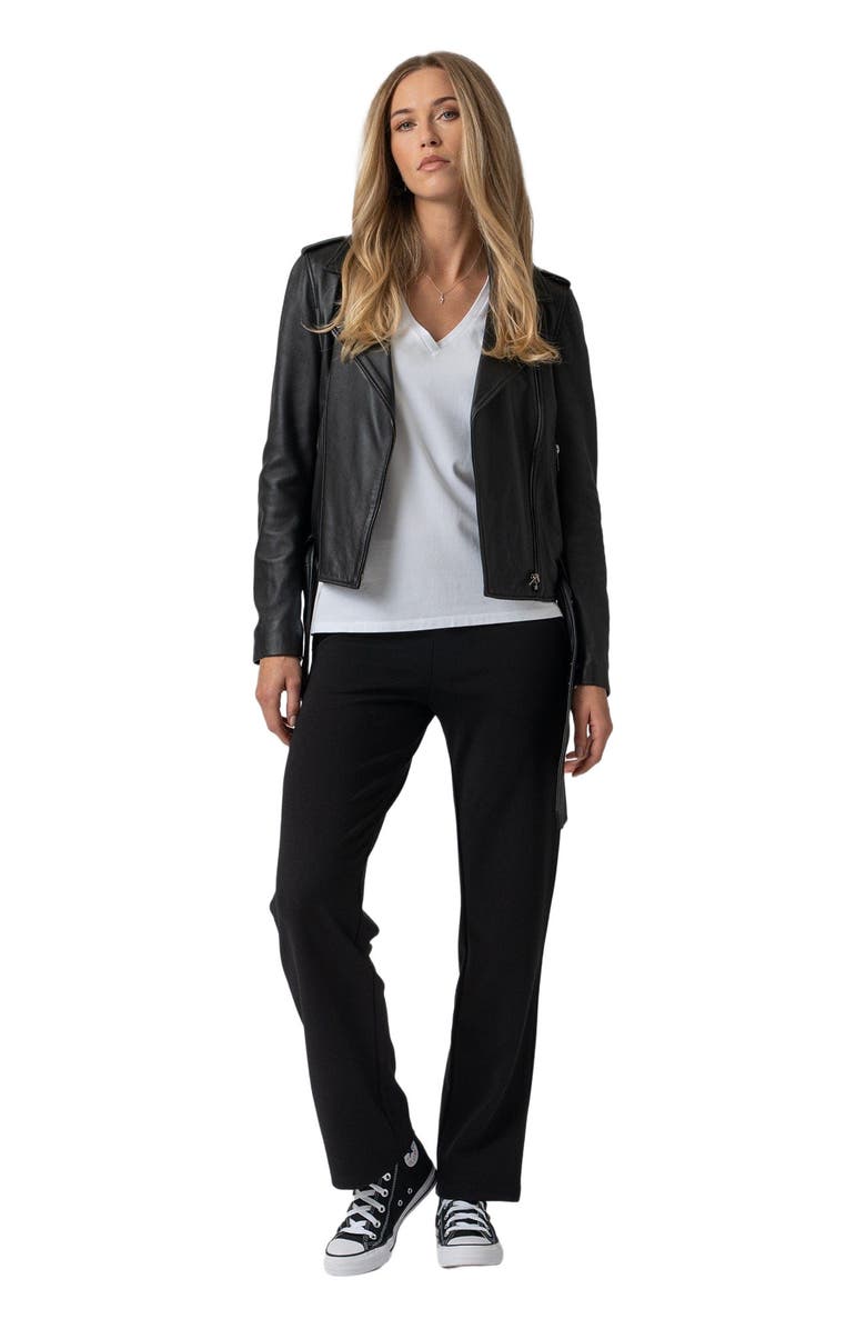 Saint + Sofia Runway Pant, Alternate, color, Plain Black