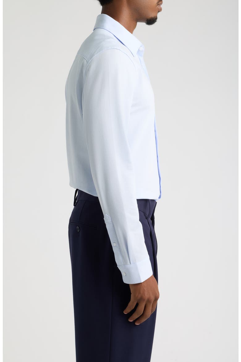 Slim Fit Solid Dress Shirt, Alternate, color, BLUE HALOGEN