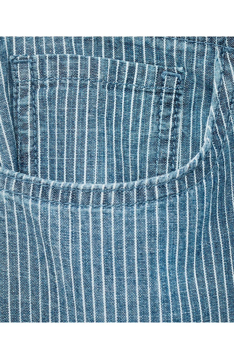 MANGO Drawstring Cotton & Linen Wide Leg Pants, Alternate, color, Blue