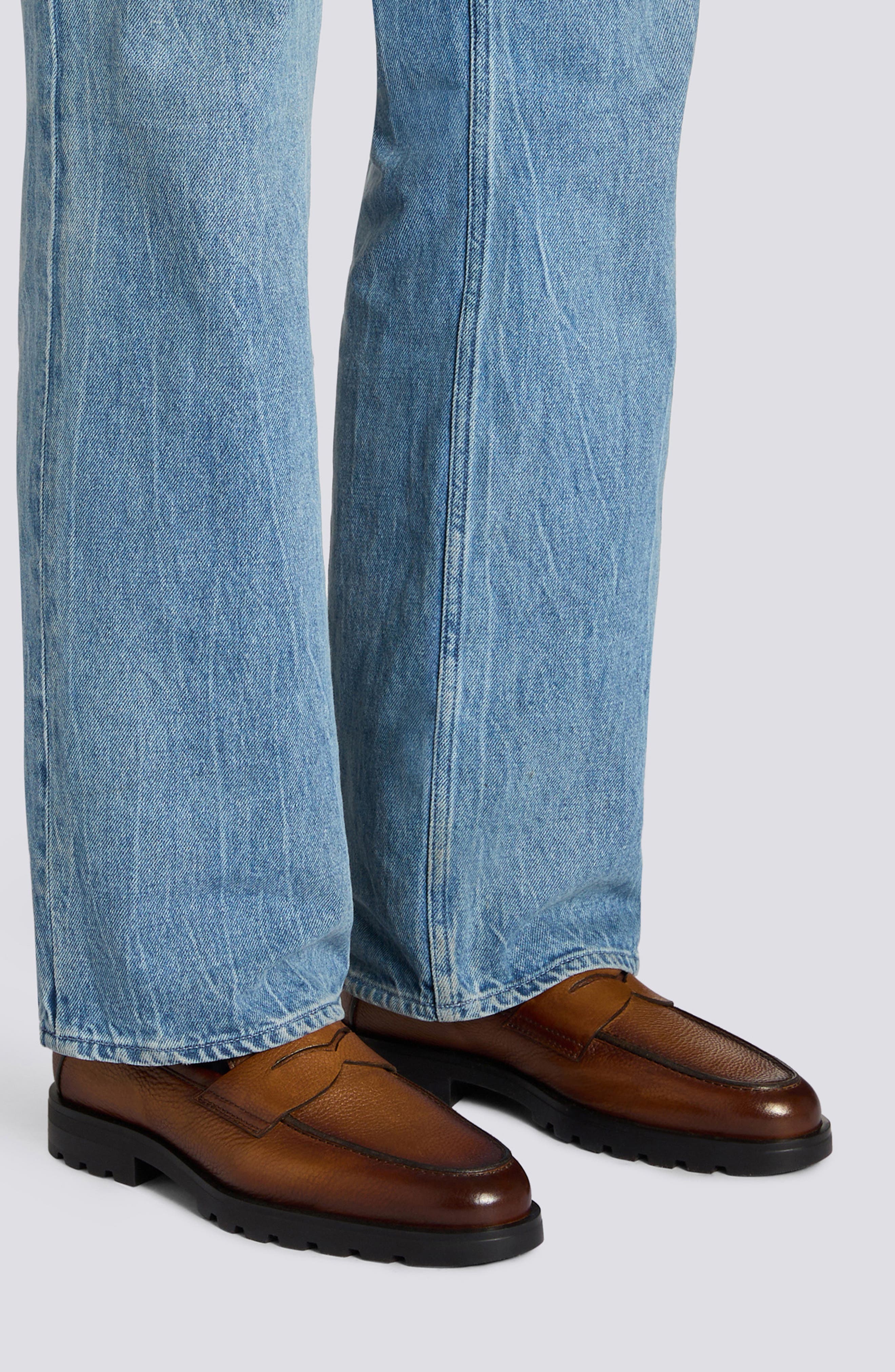 Rock Penny Loafer, Alternate, color, DARK BROWN