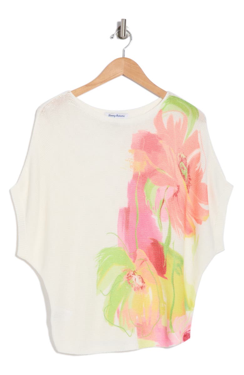 Tommy Bahama Floral Dolman Short Sleeve Sweater, Alternate, color, 
