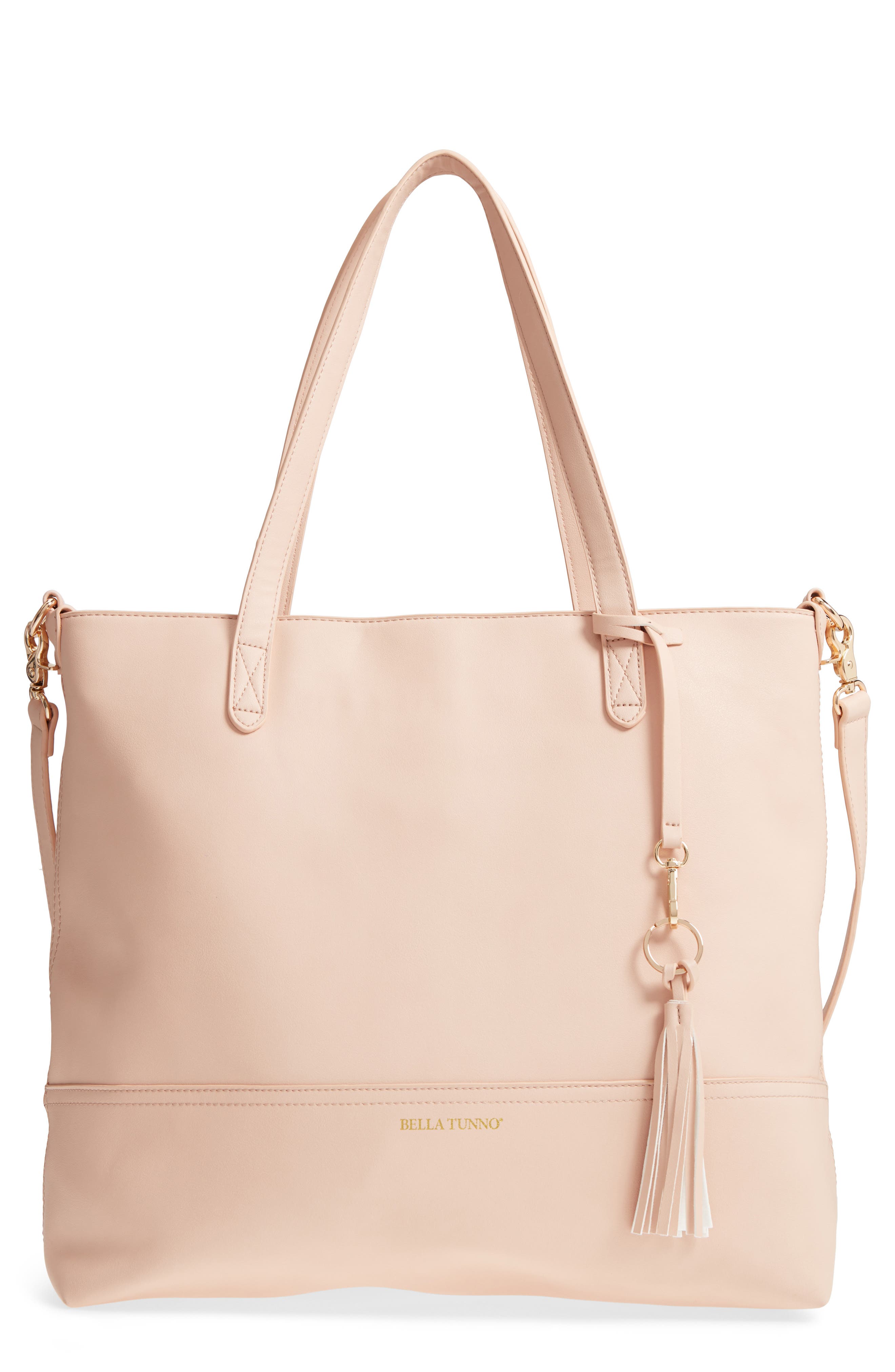 Bella Tunno Boss Faux Leather Diaper Bag & Clutch, Main, color, 