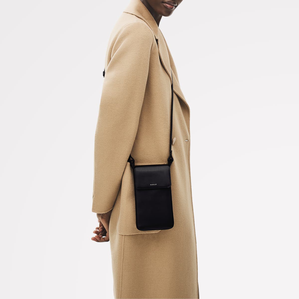 Radley Westwell Lane Medium Phone Crossbody, Alternate, color, Black