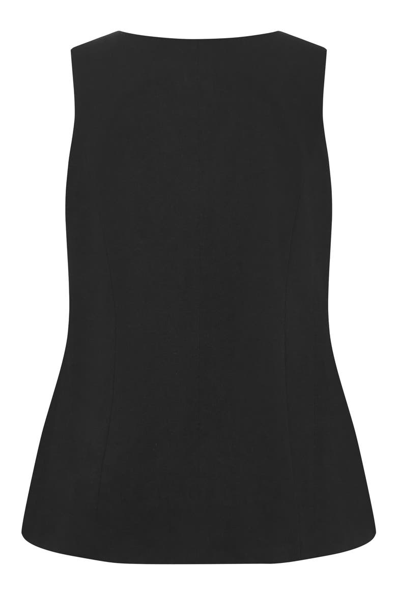 Jaz Peplum Vest, Alternate, color, BLACK