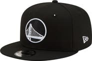 New Era Men's New Era Golden State Warriors Black & White 9FIFTY Snapback Hat