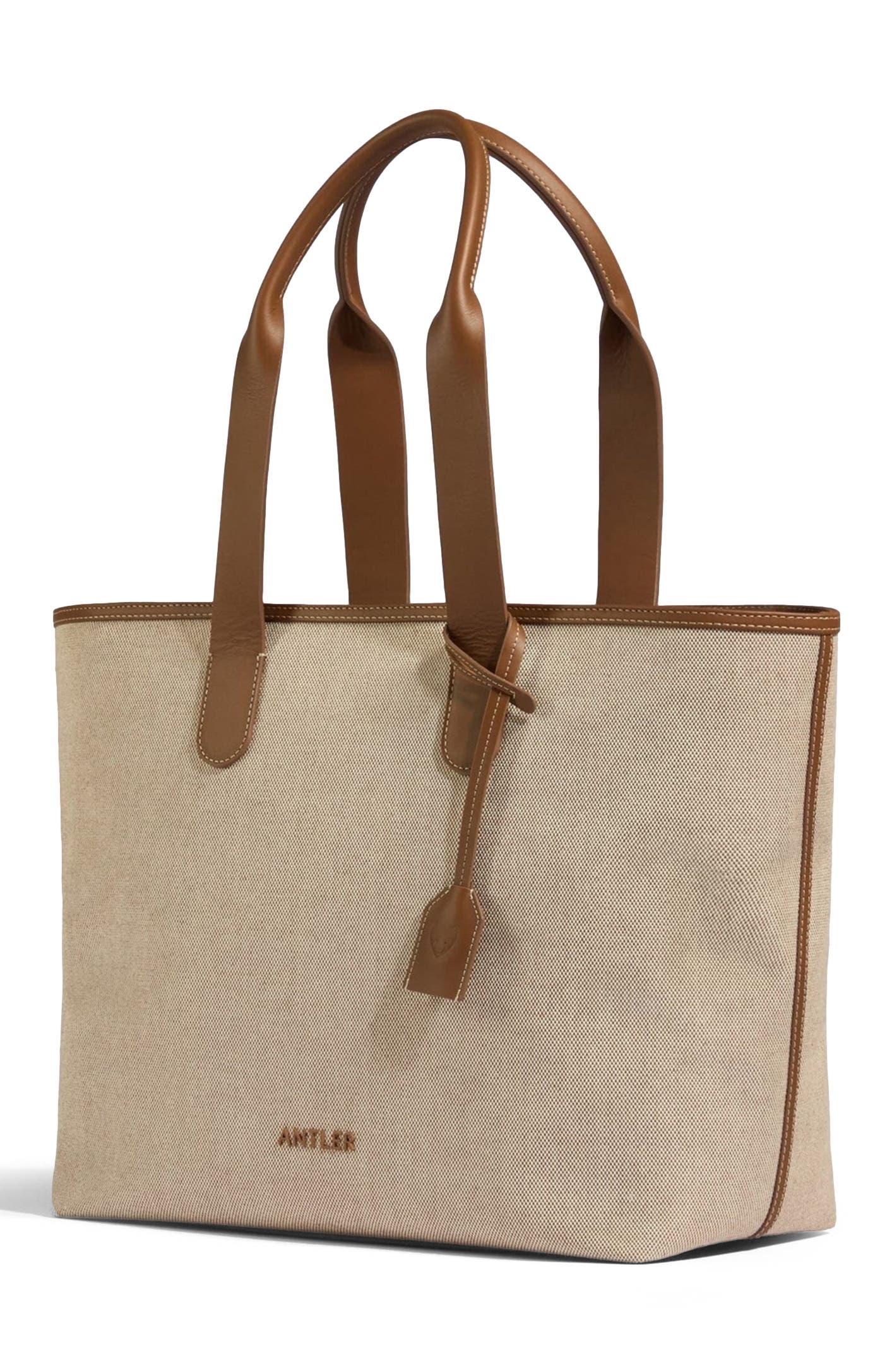 Heritage Tote Bag in Navy, Main, color, Natural