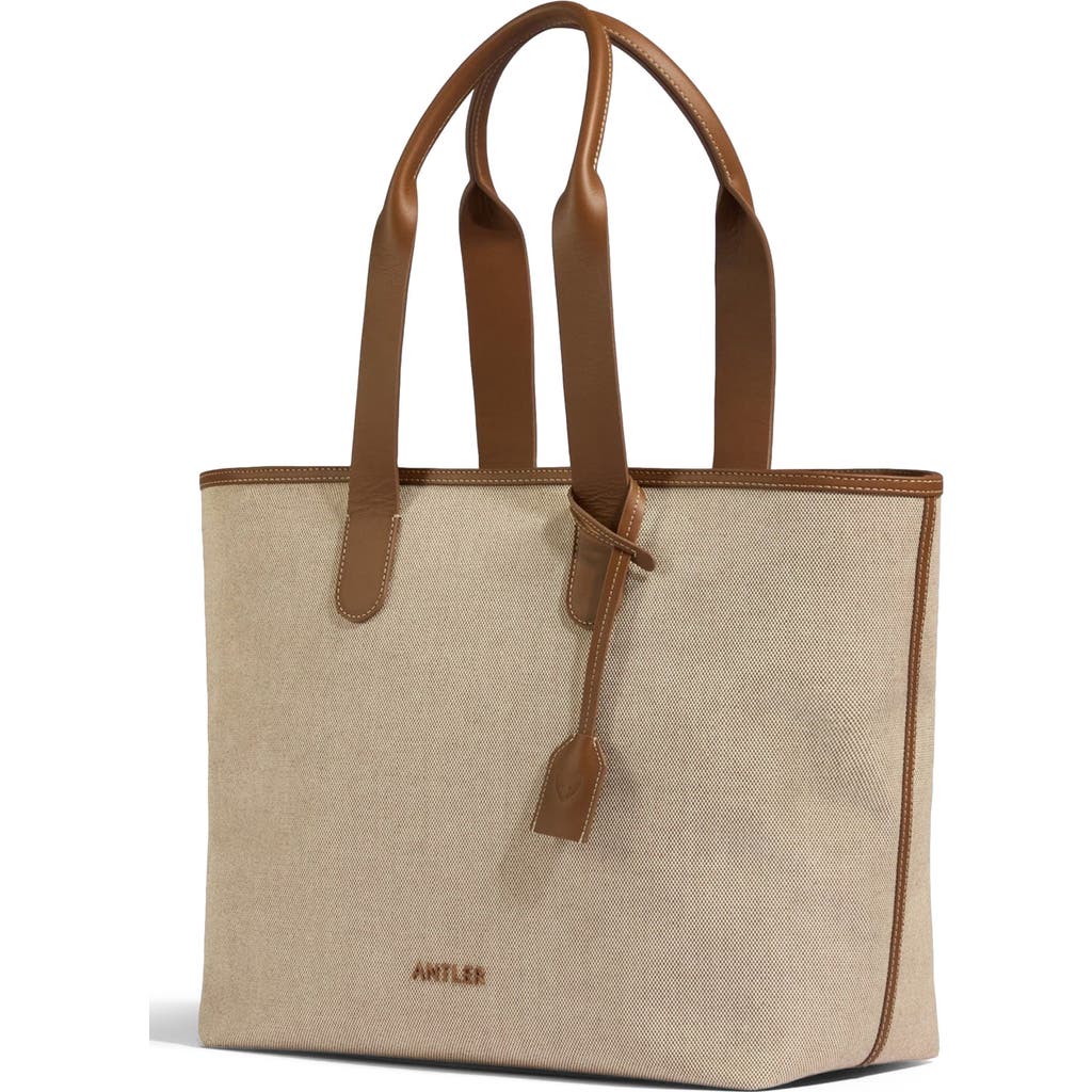 ANTLER Heritage Tote Bag in Navy in Natural at Nordstrom