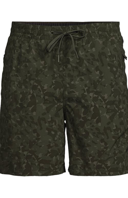 Lands' End 7 Inch Volley Hydroliner Swim Trunks In Green