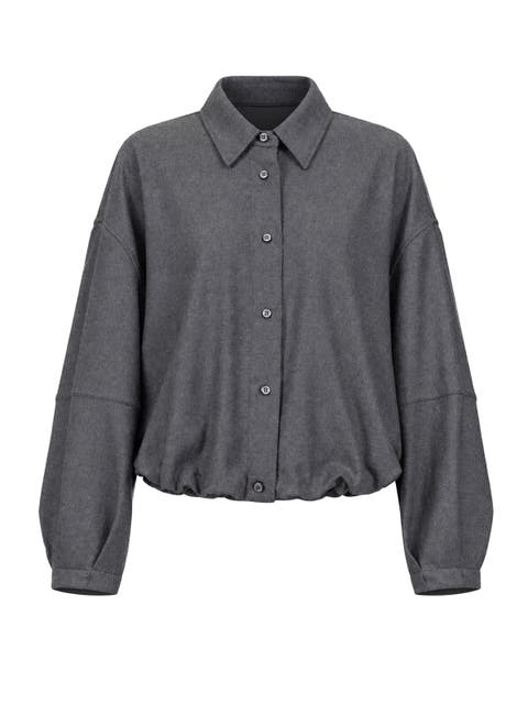 Niki Lantern Sleeve Shirt Jacket