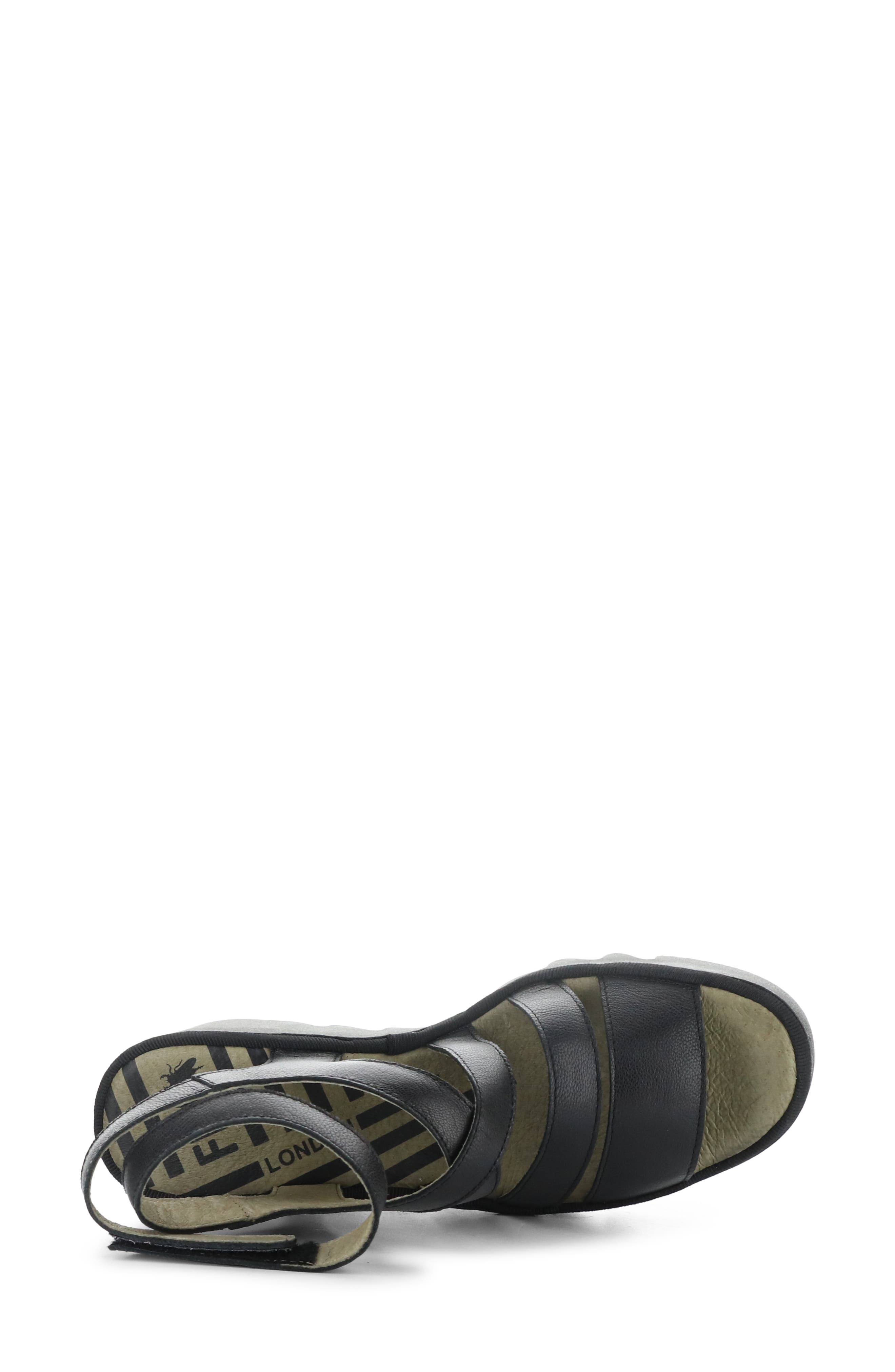 Fly London Bafy Ankle Strap Platform Wedge Sandal, Alternate, color, 