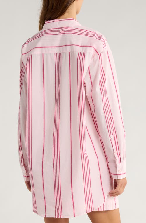 Nordstrom Oversize Stripe Cotton Short Pajamas In Pink
