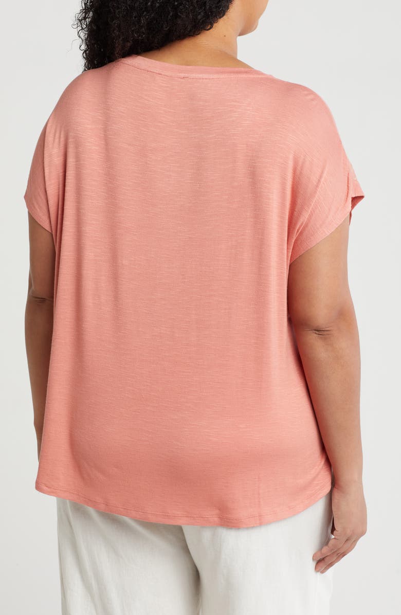 Adrianna Papell Floral Embroidered Shirt, Alternate, color, Desert Rose