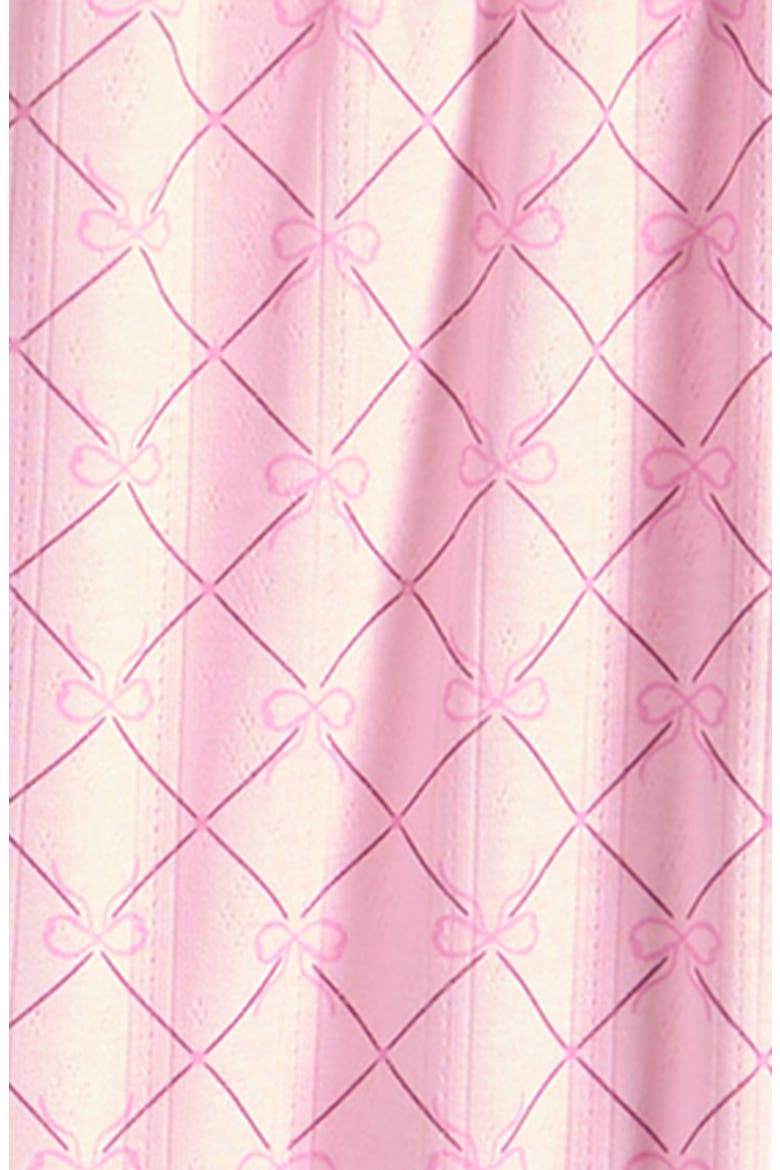 Kids' Three-Piece Pointelle Pajama Set, Alternate, color, BOW LATTICE