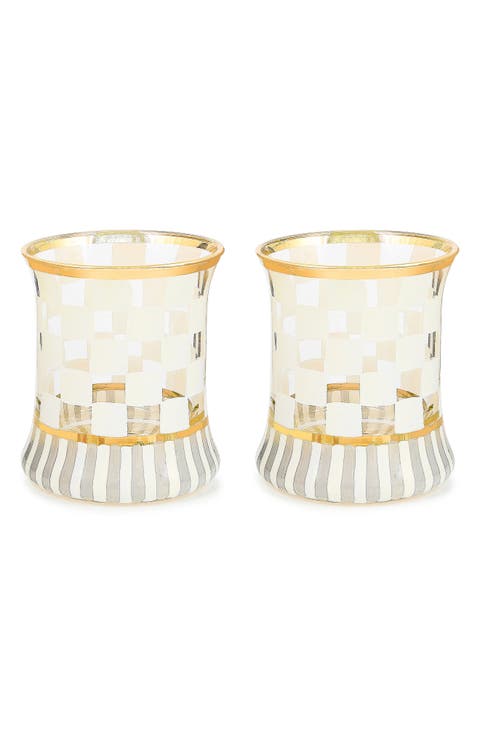 Set of 2 Carnival White Tumblers