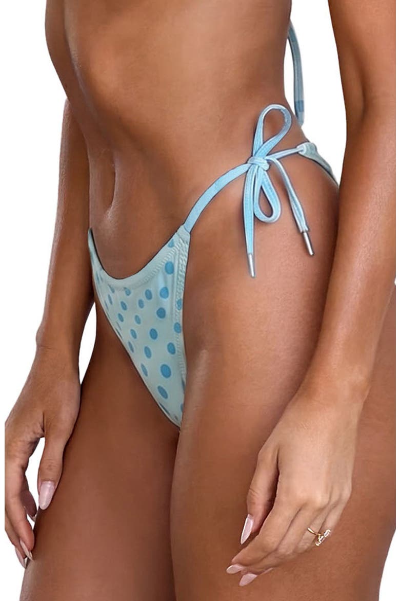 Bellamy Polka Dot Cheeky Bikini Bottoms, Main, color, BLUE DOT