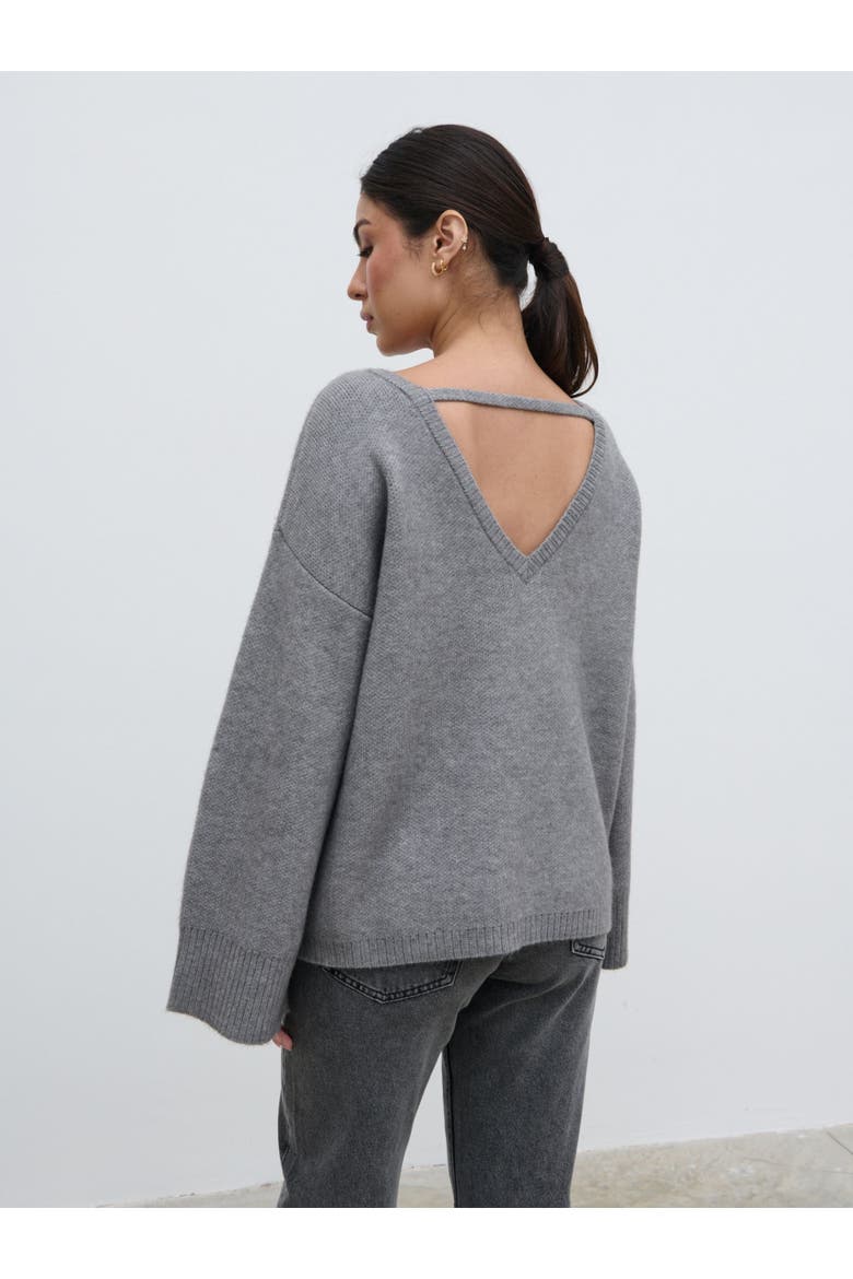 Quinn Slash Neck Knit Jumper, Alternate, color, Grey