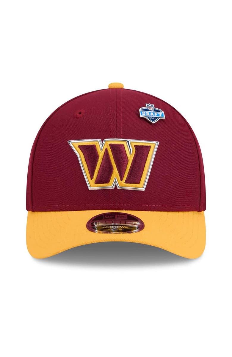 New Era Men's New Era  Burgundy/Gold Washington Commanders 2026 NFL Draft 9FORTY M-Crown Adjustable Hat, Alternate, color, Burgundy