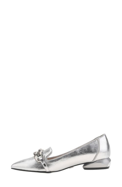 Ninety Union Mira Pointed Toe Flat In Silver