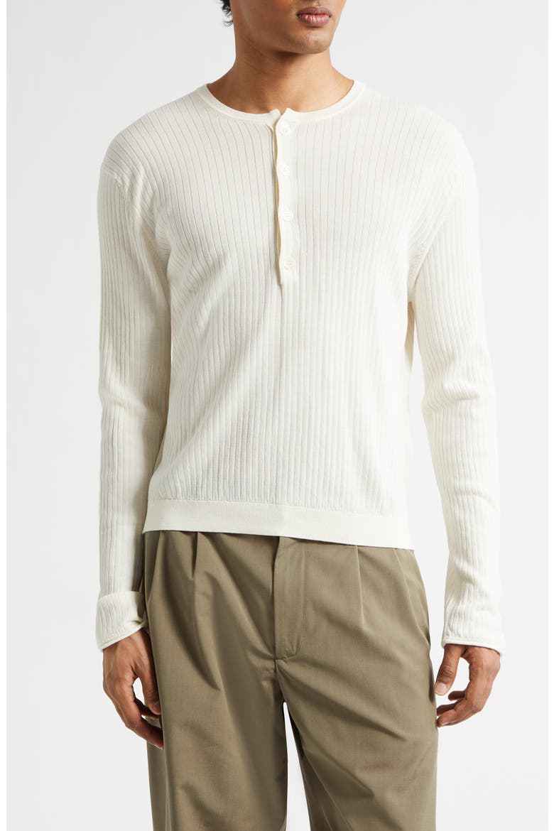 Fine Knit Cotton Crepe Henley (Men) | Nordstrom