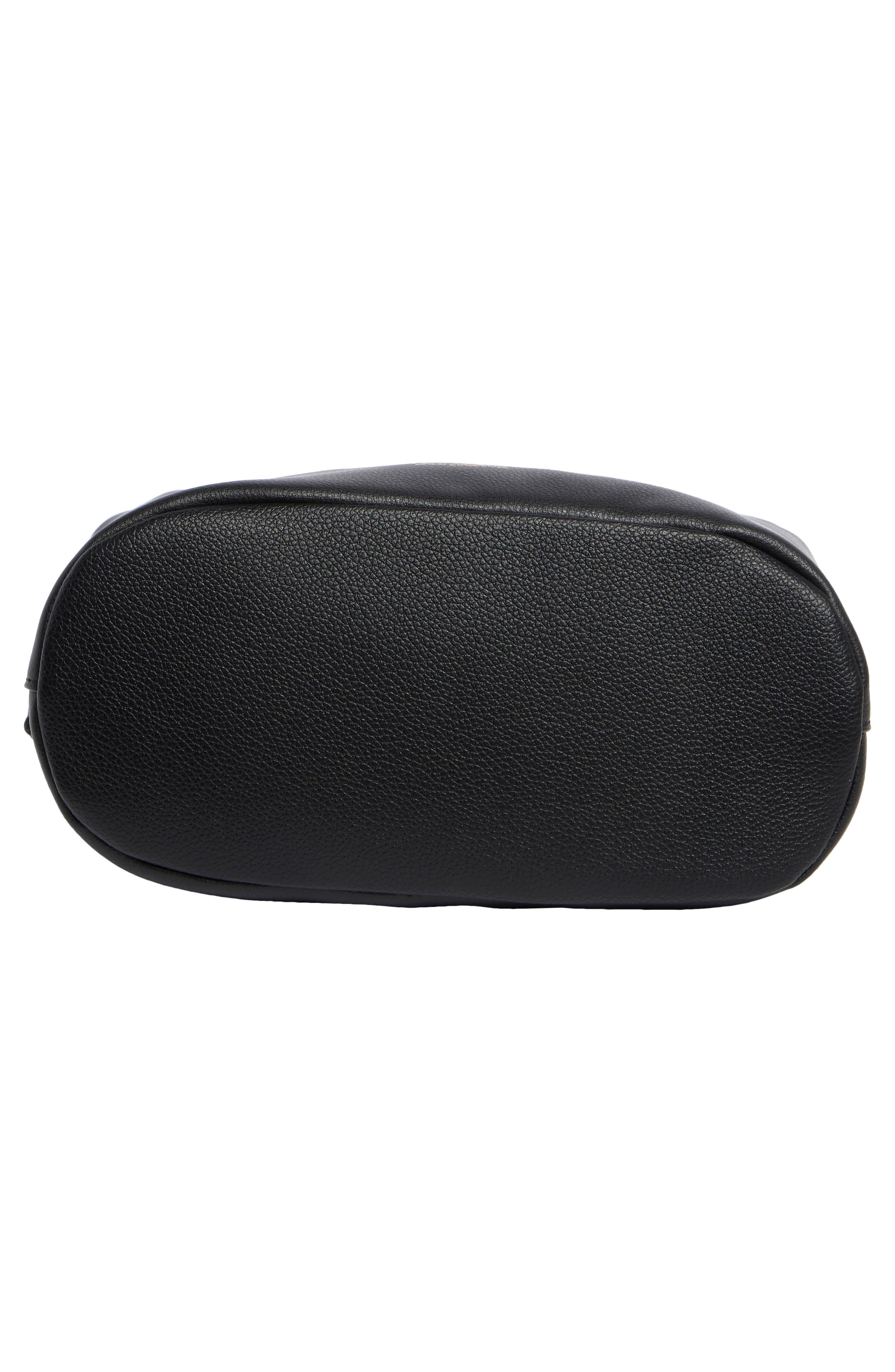 Sam Edelman Harlyn Pebbled Leather Bucket Bag, Alternate, color, Black