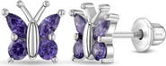 In Season Jewelry Dainty Cubic Zirconia Butterfly Earrings
