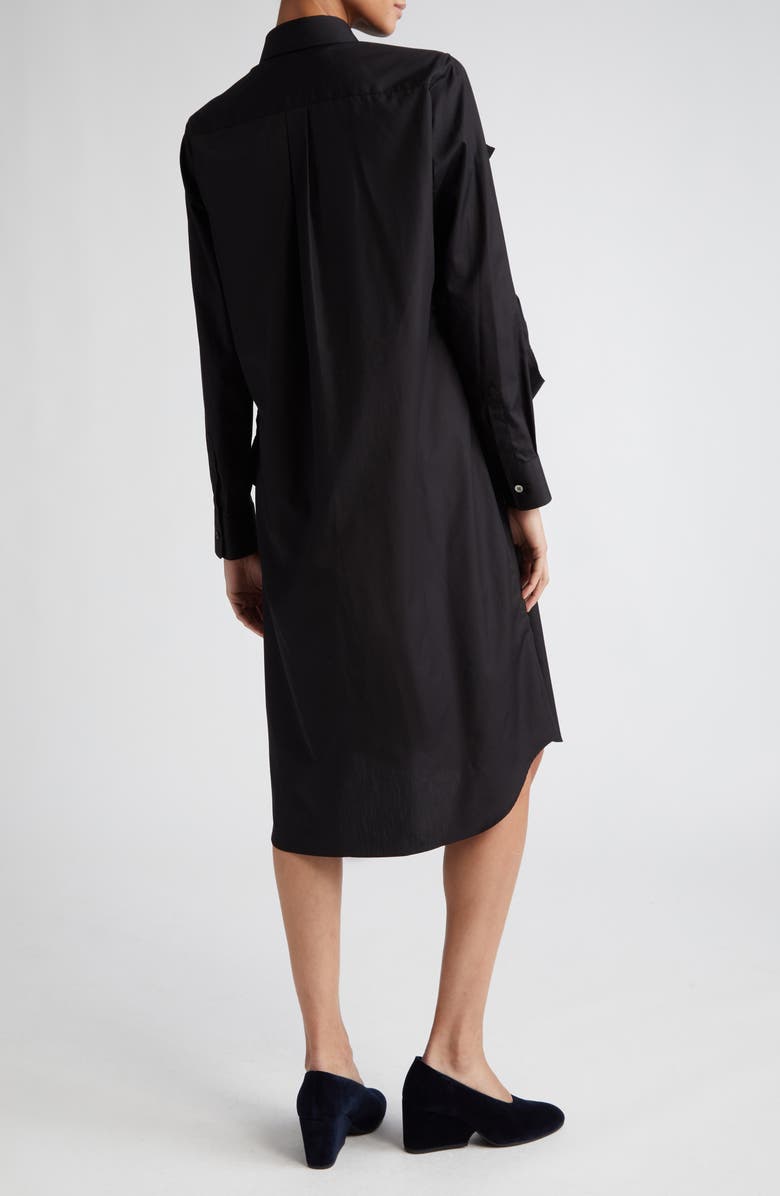 Comme des Garçons Ruffle Long Sleeve Cotton Broadcloth Shirtdress, Alternate, color, 