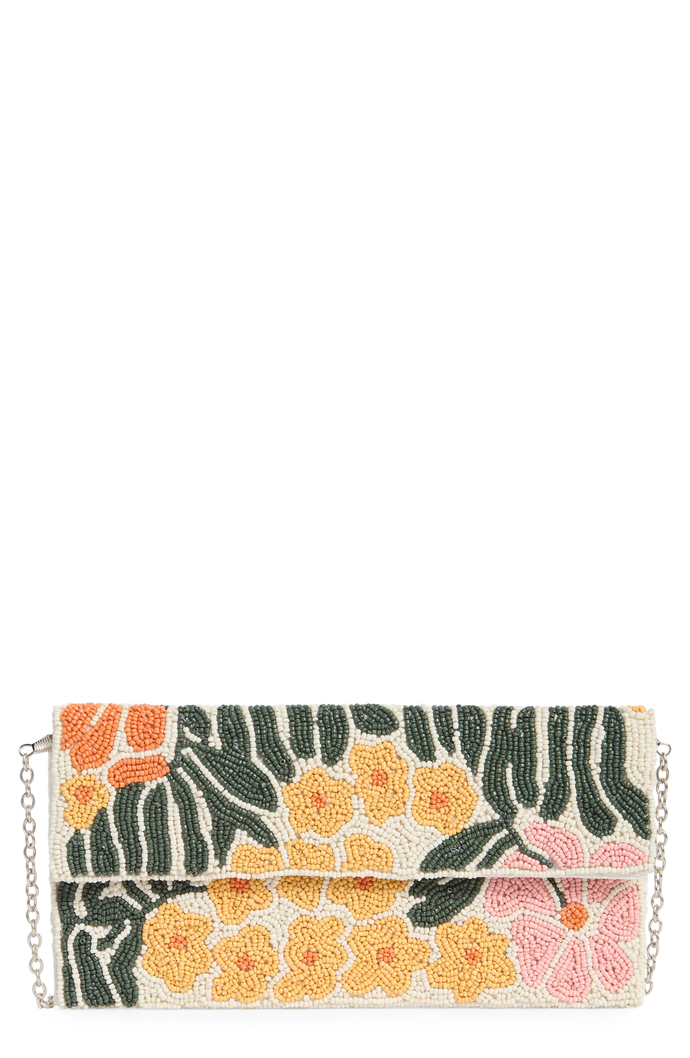 Collection XIIX Floral Beaded Clutch, Main, color, Floral