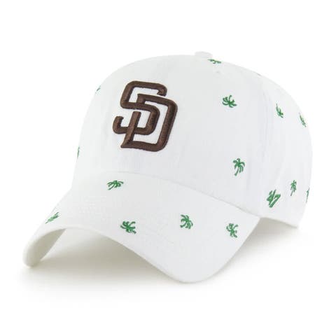 Women's '47  White San Diego Padres Confetti Clean Up Adjustable Hat