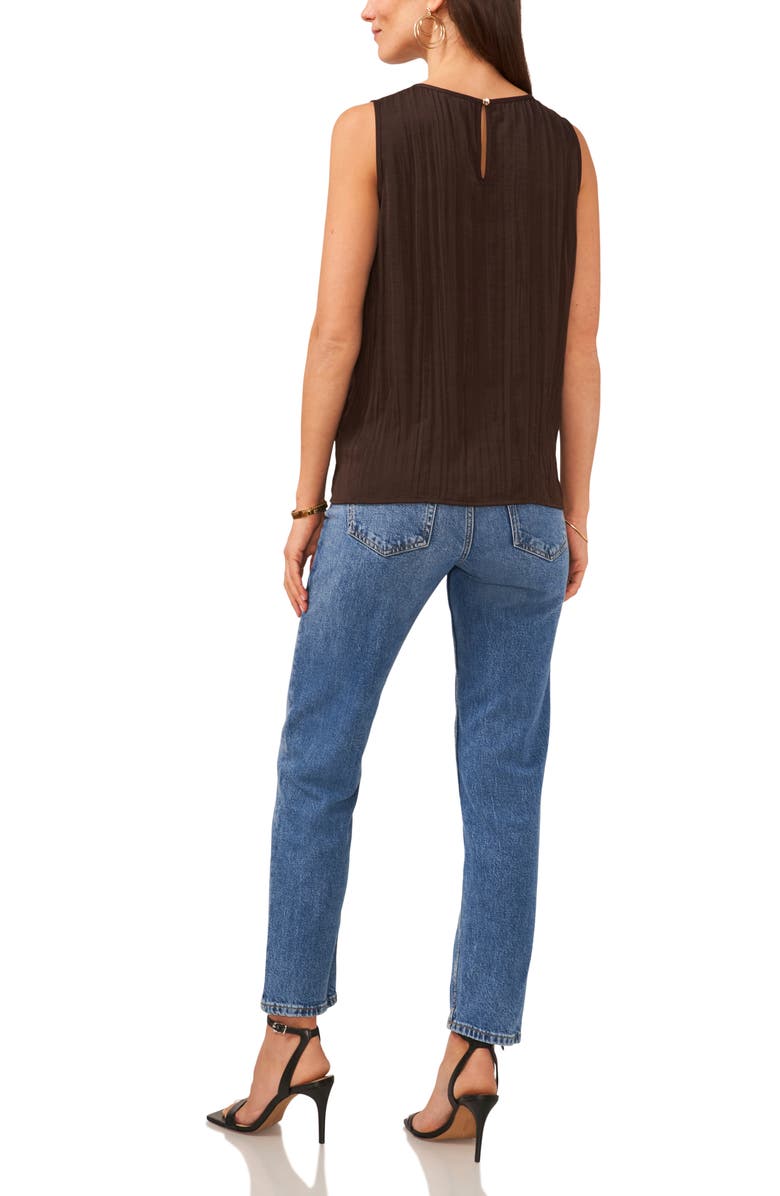 Vince Camuto Pleated Sleeveless Top, Alternate, color, 