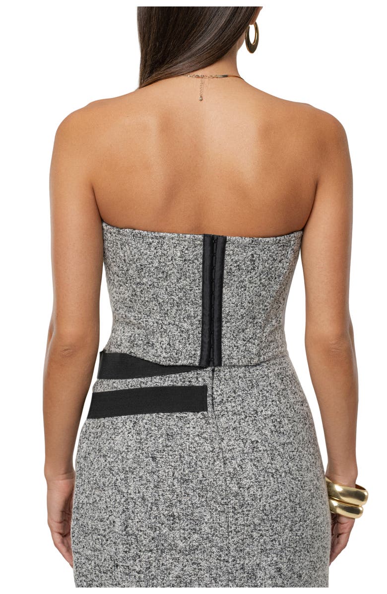 JLUXLABEL All You Need Tweed Corset, Alternate, color, Light Grey