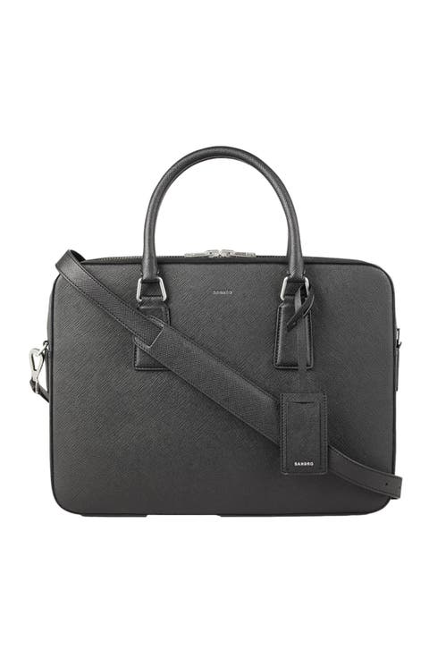 Reconstituted leather briefcase