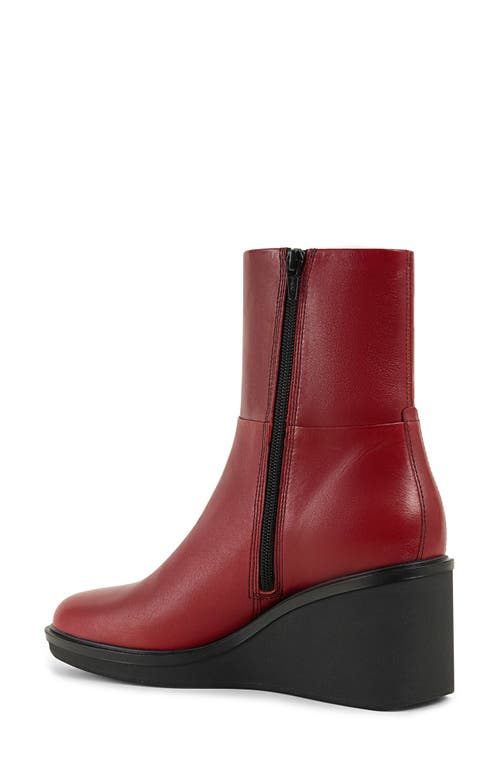 Vagabond Shoemakers Deena Platform Wedge Bootie In Red